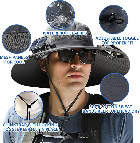 🔥Last Day 49% OFF-⚡2025 New Ultralight Solar Fan Sun Hat – Lighter Than a Baseball!⚾