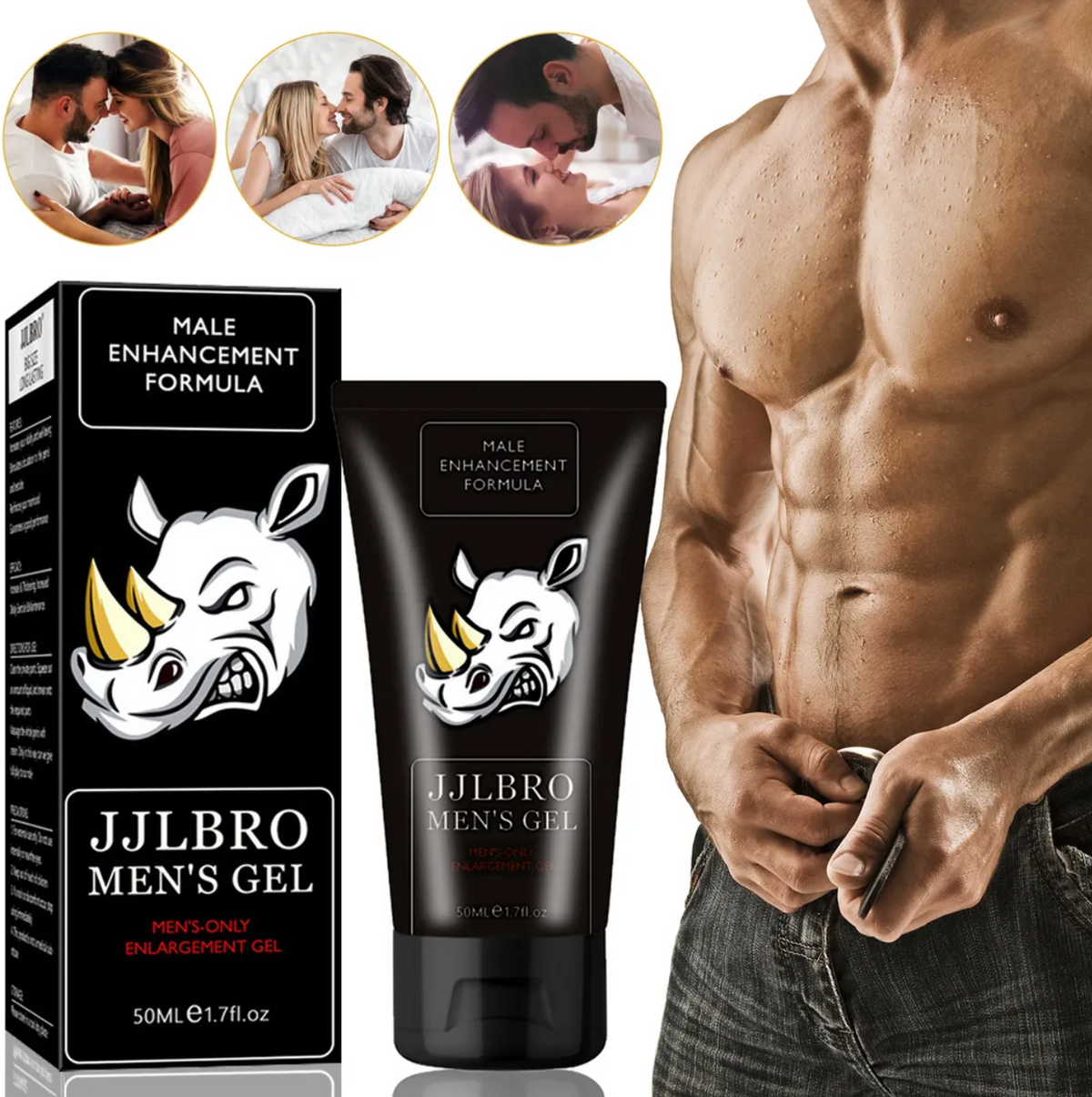 JJLBRO Rhino Men's Wellness & Energy Support Gel