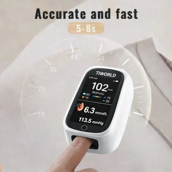 TIWORLD™ Non-Invasive Blood Glucose Monitor – 5 Seconds 99% Accuracy
