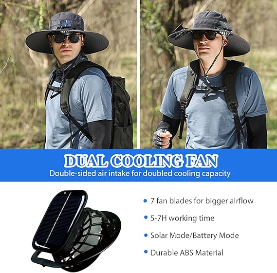 🔥Last Day 49% OFF-⚡2025 New Ultralight Solar Fan Sun Hat – Lighter Than a Baseball!⚾